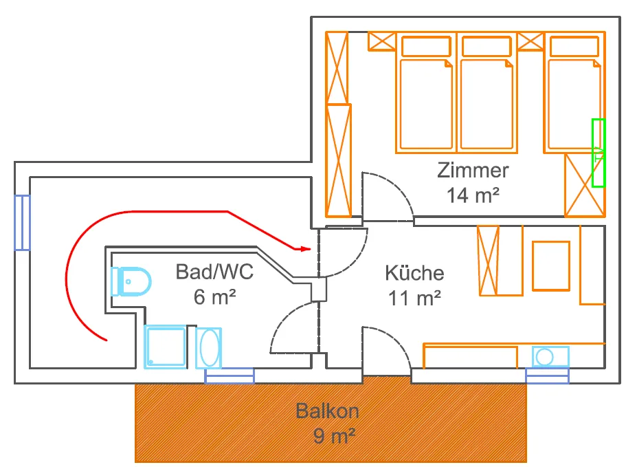 Ferienwohnung 3 – 4