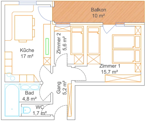 Floor plan — Apartment 1